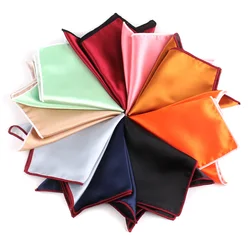 Satin Weave Pocket Square For Men Women Solid Chest Towel Hanky Gentlemen Hankies Men's Suit Handkerchief Suits Pocket Towel