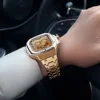 스테인레스 스틸 스트랩 + 케이스 IWatch 시리즈 49mm 액세서리 용 Apple Watch Ultra 2/Ultra 49MM 용 고급 수정 모드 키트 4