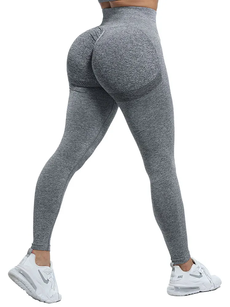 High Waist Fitness Leggings Women  Bubble Butt Legging Push Up Seamless Skinny Stretch Running Outdoors Pants