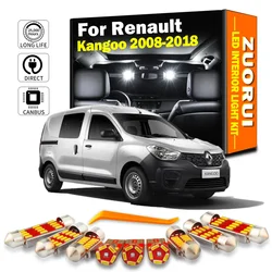 ZUORUI 11Pcs Canbus Car LED Interior Map Dome Light Kit For Renault Kangoo 2008-2013 2014 2015 2016 2017 2018 Led Bulbs No Error