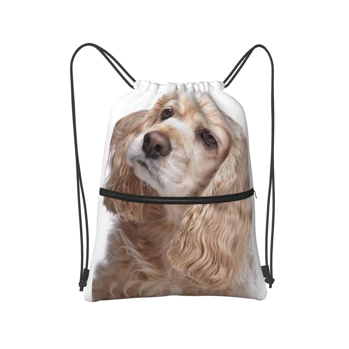 

American Cocker Spaniel Dog Animal Backpacks Multi-function Drawstring Bundle Pocket Shoes Bag Book Bags for Travel Students