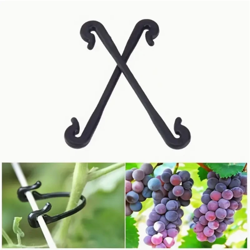 50PCS Vines Fastener Tied Clips Buckle Fixed Lashing Tool Vegetable Grafting Support Clip Garden Plant Vegetable Fixed Hook Hold