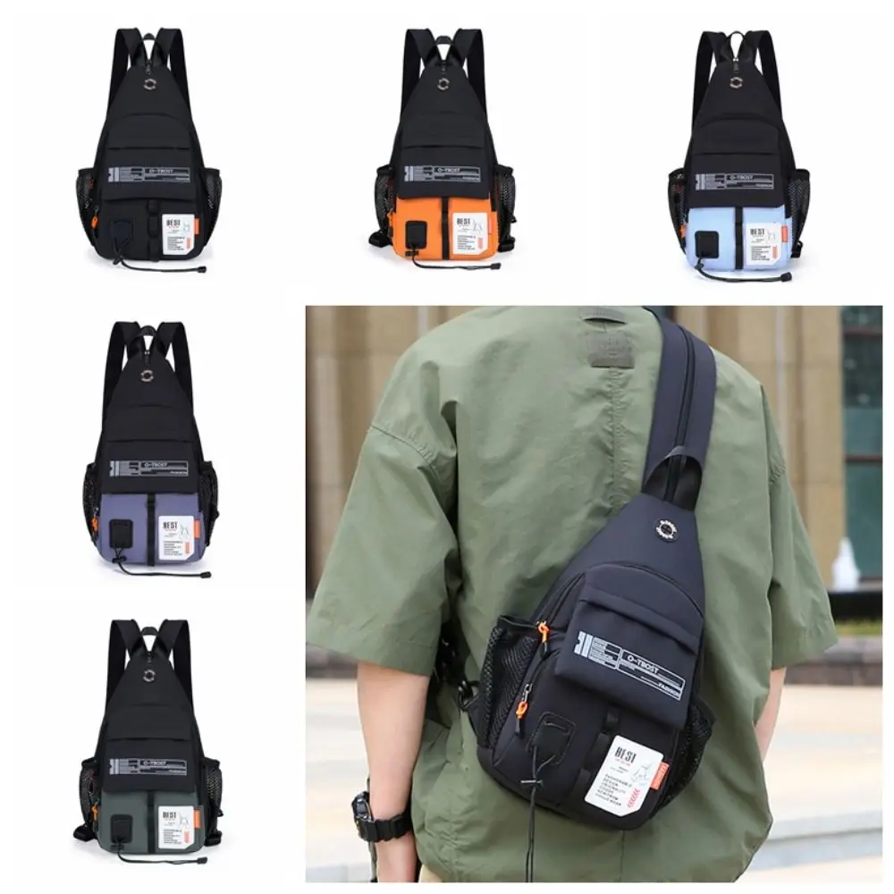 

Модная оксфордская мужская нагрудная сумка с регулируемым ремешком, многофункциональный рюкзак на слинге 2 в 1, большая вместительная мужская сумка через плечо для велоспорта