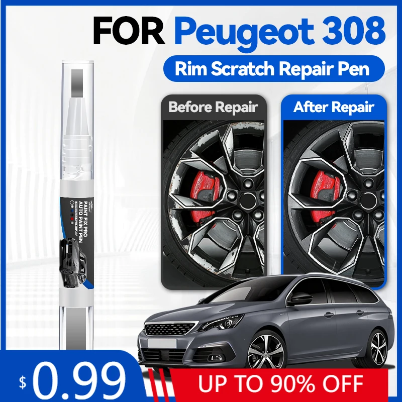 

Wheel Hub Touch Up Paint Pen For Peugeot 308 SW GT 2007-2025 T7 T9 P5 Paint Repair Pen Touch Up Scratch Remover DIY Auto Accesso
