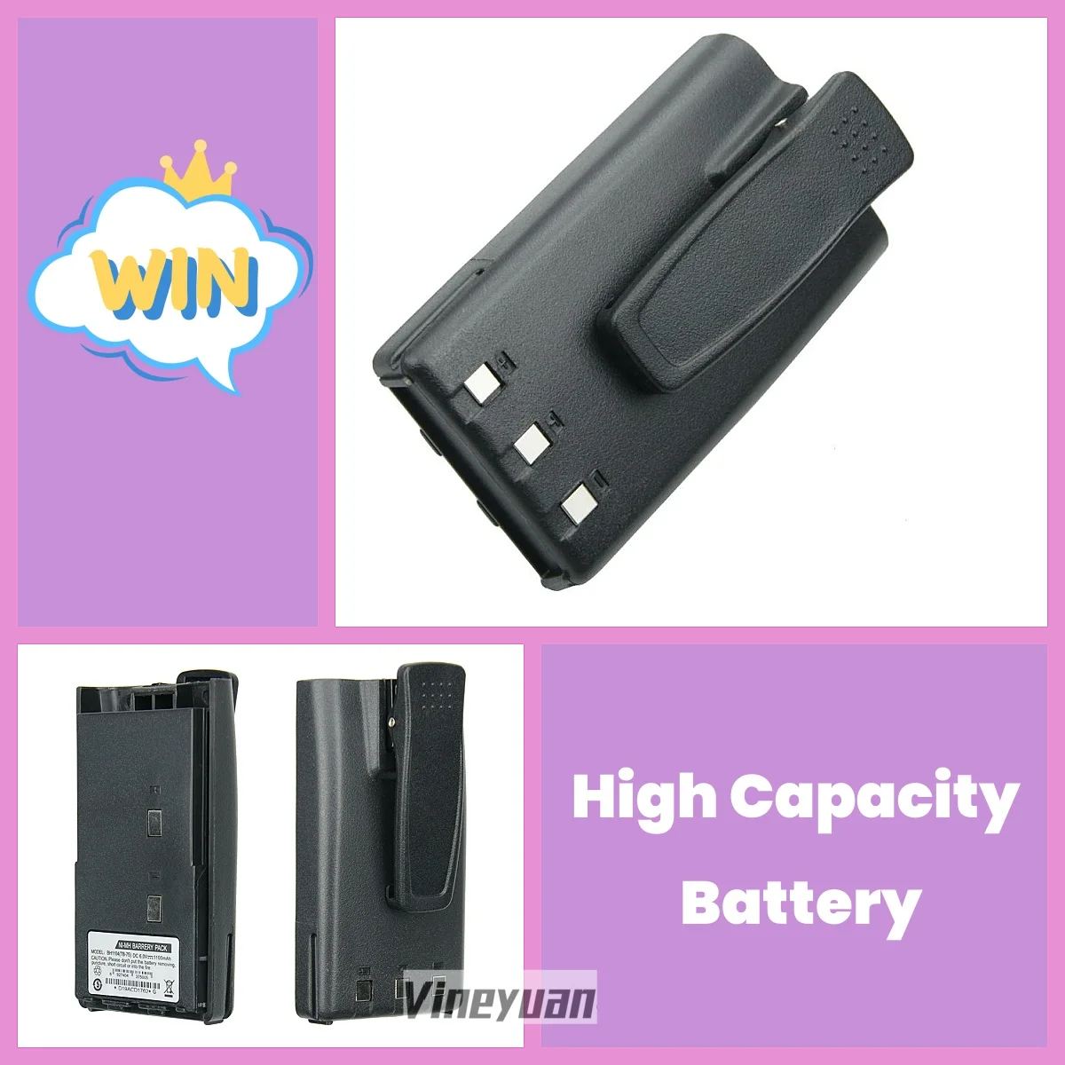 BH1104 1100mAh Replacement Ni-MH Battery for HYTERA TC-446 TC-500 TC-500-U1 TC-500-V1 TC-500-V2 Radios Battery BH1106 BH1301