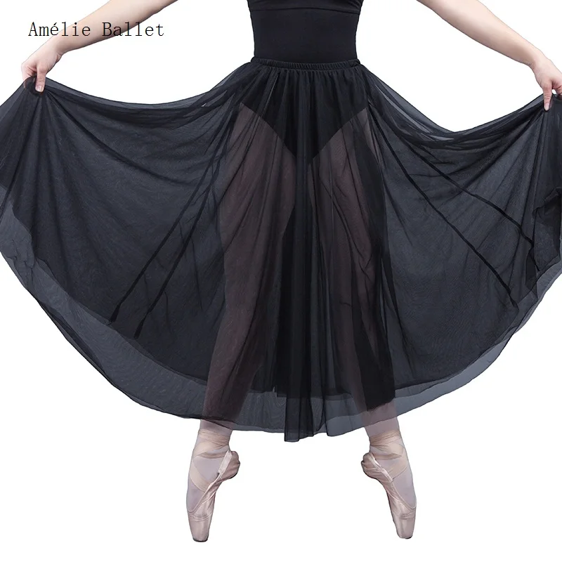 17097 Gonna per pratica di danza classica 2 strati Tull morbidi per prova di adulti e bambini Dancewear Tutù romantici 4 colori opzionali