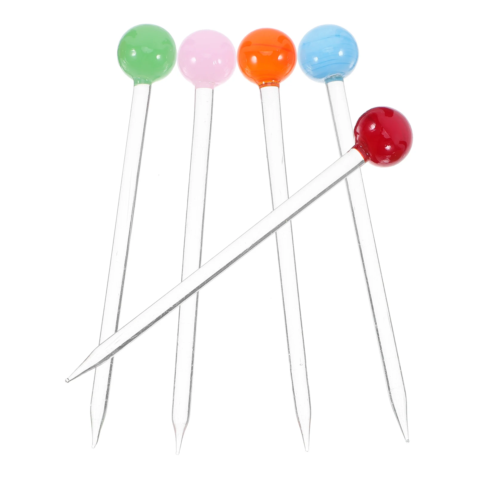 

5 Pcs Cocktail Stirrers Glass Picks Coffee Swizzle Sticks for Cocktails