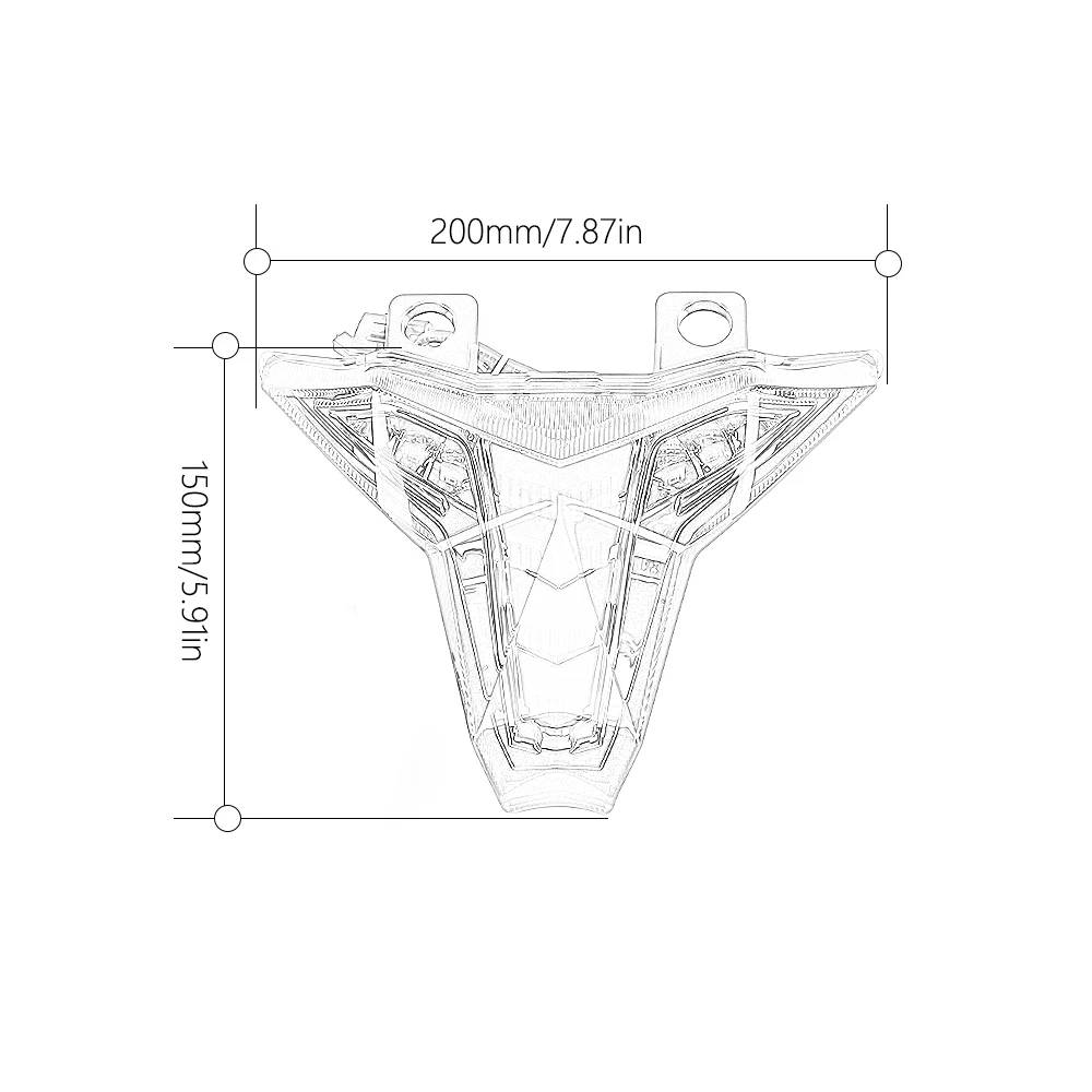 Luz LED trasera ZX-6R motocicleta, lámpara de freno de conducción para Kawasaki Ninja 2023, Z1000, Z400, ZX6R, ZX10R, ZX-10R, ZX1000, 400, ZX-10RR