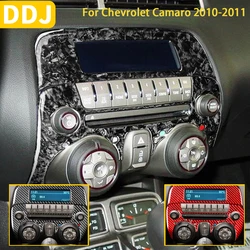 For Chevrolet Camaro 2010 2011 Accessories Carbon Fiber Car Interior Control Center Air Condition Switch Panel Trim Sticker