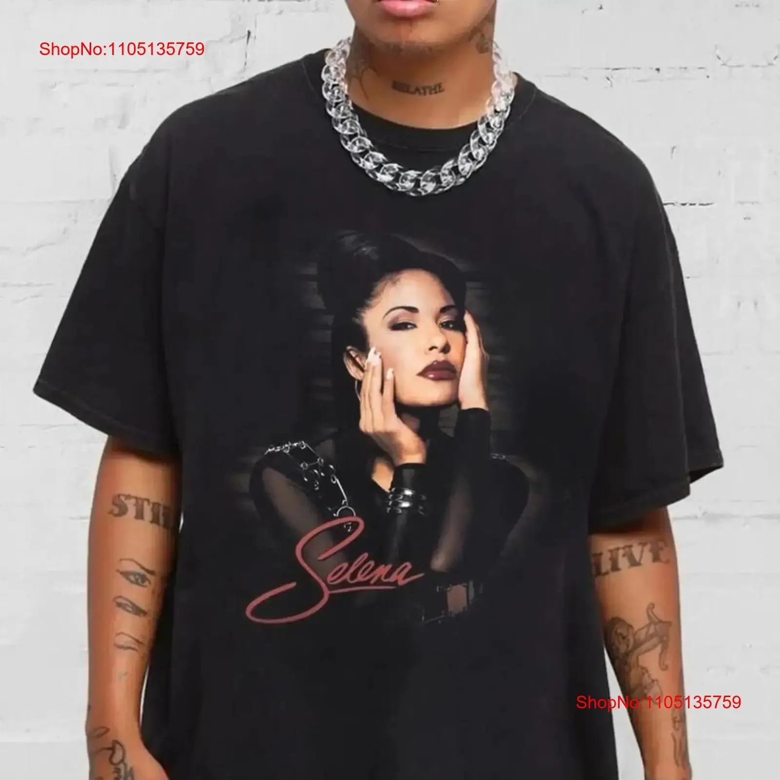 Camiseta SELENA QUINTANILLA Fan 90s Queen vintage lavada elegante gráfico cómodo streetwear Top para uso diario