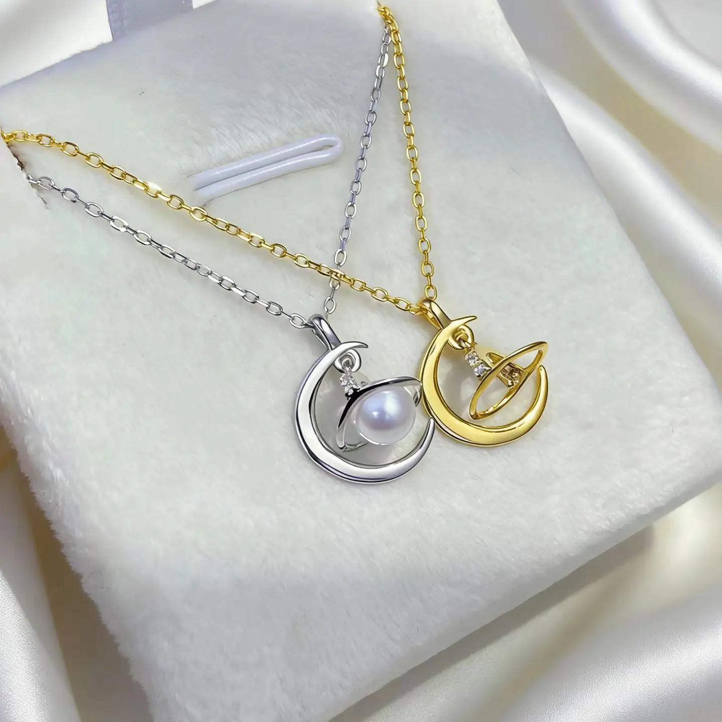 

Wholesale S925 Sterling Silver Necklace Findings Jewelry Base Settings Mountings Parts Mounts for 6-6.5mm Pearls Stones 5pcs/lot