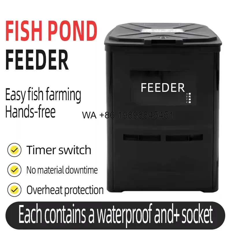 Wmwmnu Automatic Fish Pond Feeder for Aquaculture Shrimp Farming Large Tank Long Life Self Fish Feeder Hot Sale