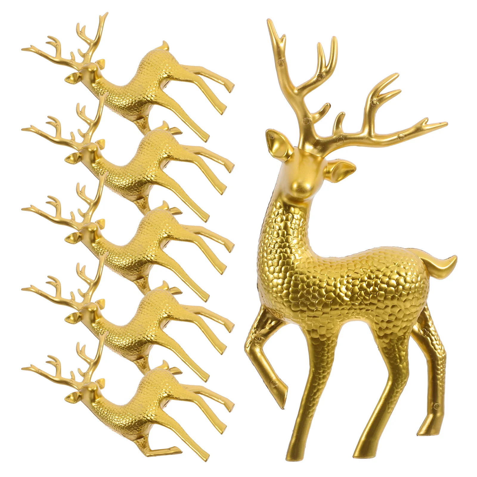 

6 Pcs Christmas Ornament Home Decor Decorations for Table Elk Figurines Reindeer