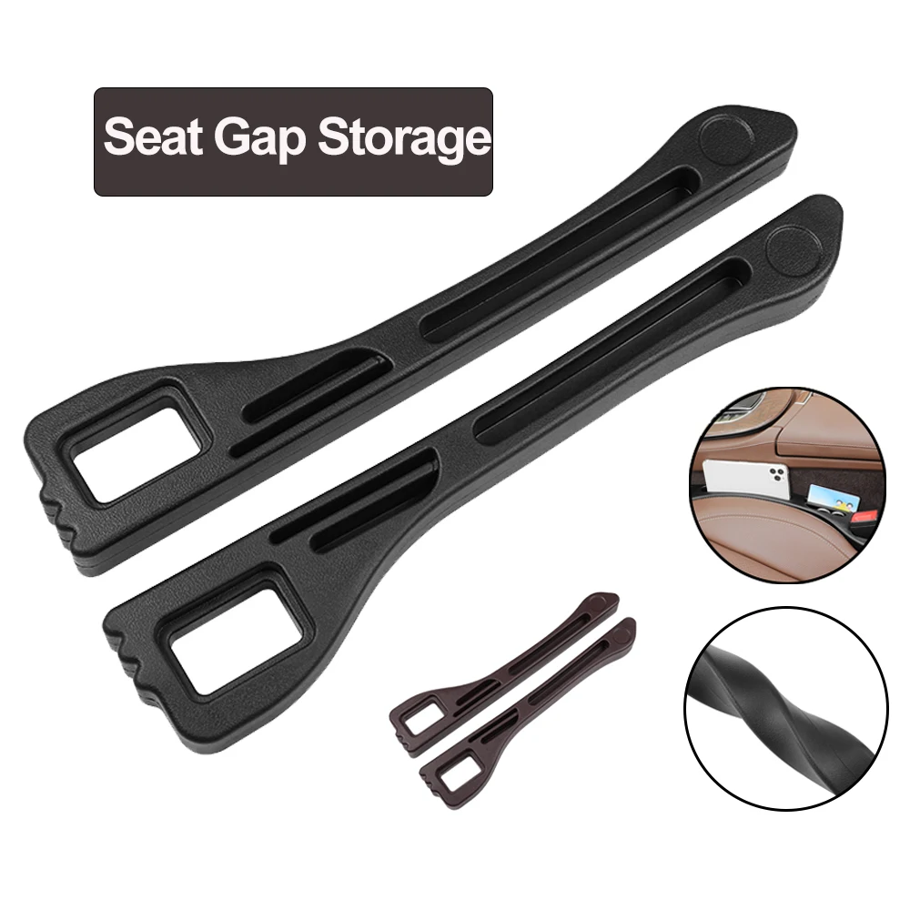 Car Seat Gap Filler Organizer Pu Waterproof Car Seat Gap Plug Strip with 3 Grooves Seat Gap Storage Auto Interior Accessories