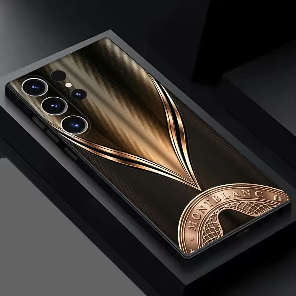 Cool Luxury Brand Phone Case For Samsung Galaxy S26 S25 S24 S23 S22 S21 Plus Ultra Note20 Soft Black Fashion M-MontblancES Hot - view 3