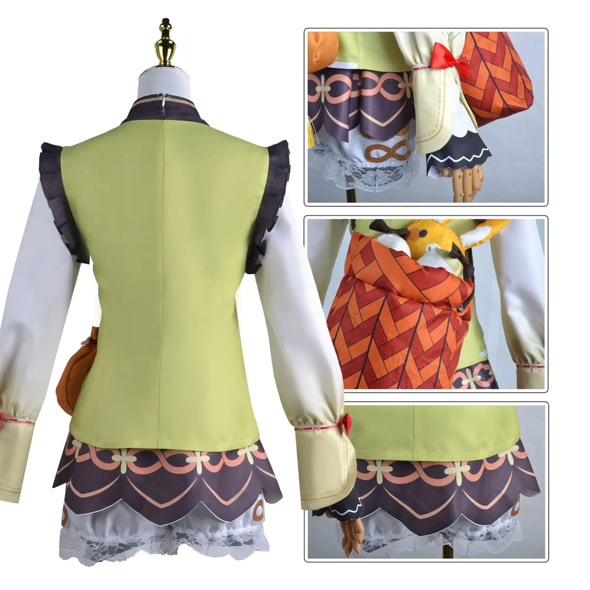 Genshin Impact Yaoyao Cosplay Costume For Women Kids Girls Lolita Dress Lovely Uniform Halloween Party Cosplay Yaoyao Outfit