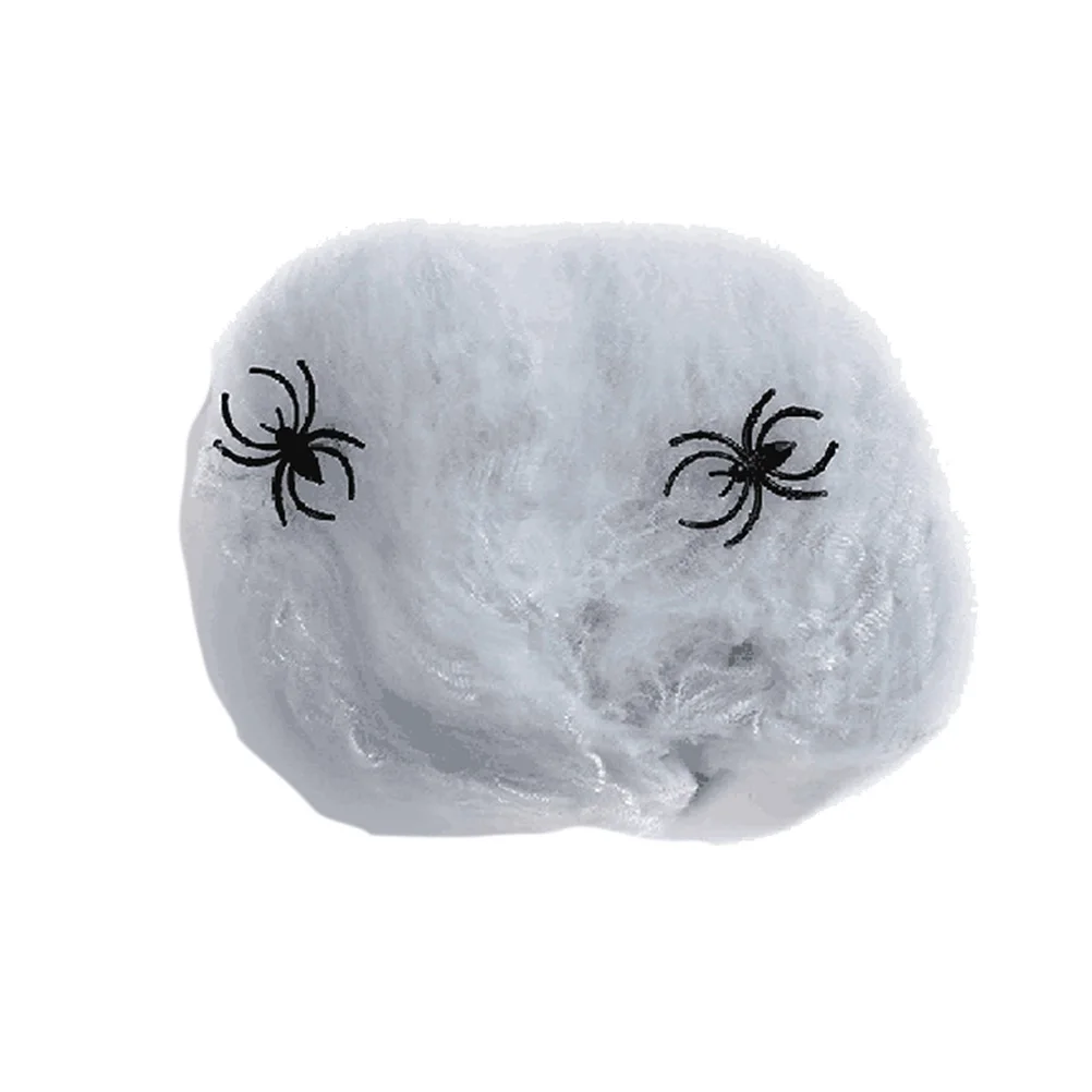 

6Packs 120g Spooky Halloween Spider Web Strench Webbing Fake Web for Home Bar Haunted House White Spooky Spider Webbing