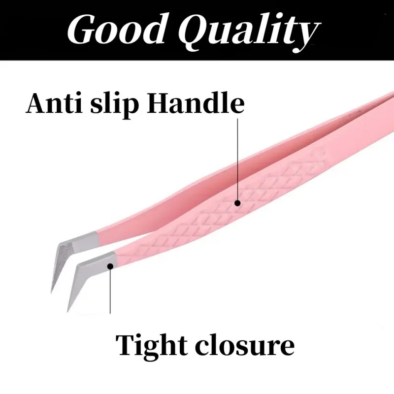 Fiber Tips Eyelash Tweezers Lashes Tweezers with Fiber Tip Tweezers Stainless Steel Tweezers Eyelash Extensions Eyebrow Tweezers