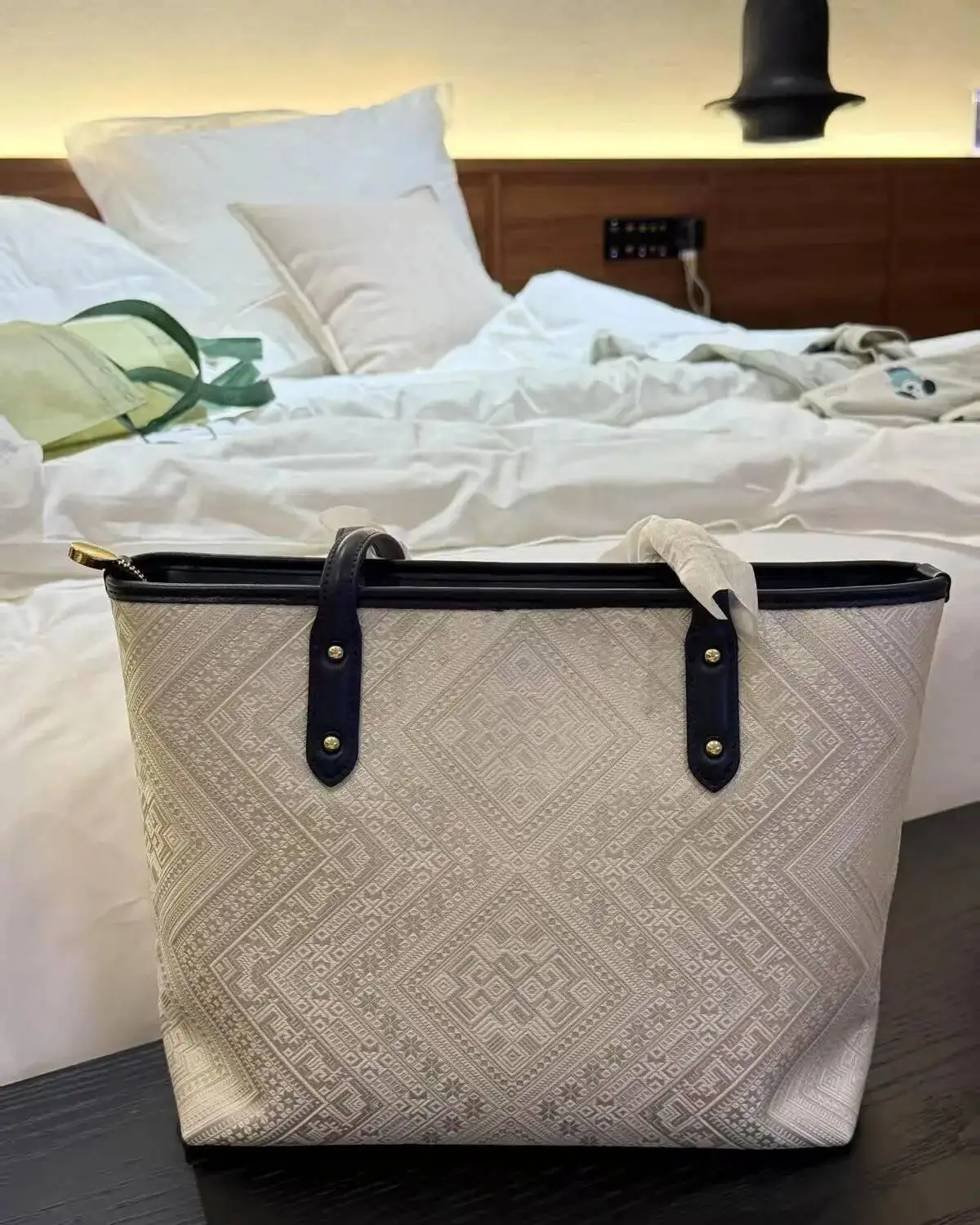 

Bloom Chinese Style Beige Large Capacity Tote Women Designer Bag Handbag Ladies Vintage Y2k Shoulder Bags Aesthetic