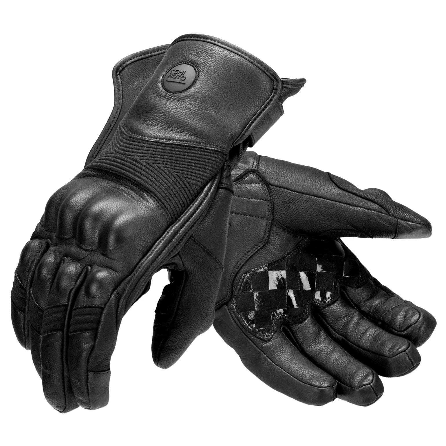 KEMITOUR Winter-Leder-Motorradhandschuhe, wasserdicht, mit Touchscreen-Funktion, für ATV, UTV, Roller, Touren, Herren und Damen.