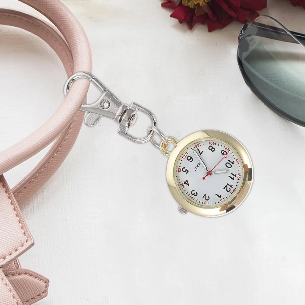 

Набор из 2 винтажных кварцевых часов для медсестер, портативные наручные часы с клипсой и четким циферблатом для медицинских работников