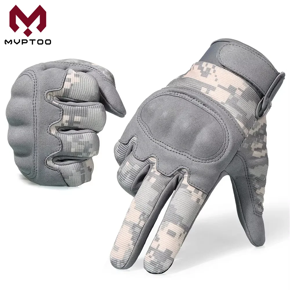 ACU Camouflage Touch Screen Tactical Gloves Combat Airsoft Paintball Shooting Hunting Bicycle Anti-Skid Full Finger Glove Men
