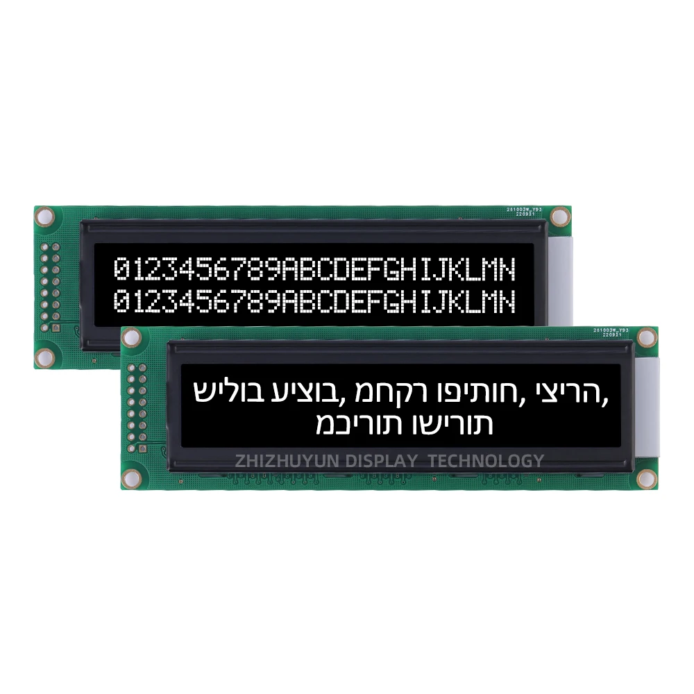 2402a Hebreew Lcd-Scherm Loodvrij Verguld Printplaat Lcm Module Module Btn Black Film Paars Lettertype Ondersteuning 3.3V 5V