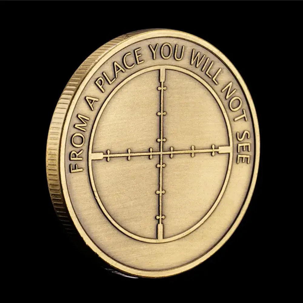 US Army Sniper Challenge Coin From A Place You Will Not See Commemorativbe Coin Comes A Sound You Will Not Hear Military Gifts