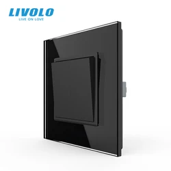 LIVOLO UK Standard Smart Light Switch Two-position Mechanical Push Button 10A ,Key Pad Electrical Outlet,Free Shipping