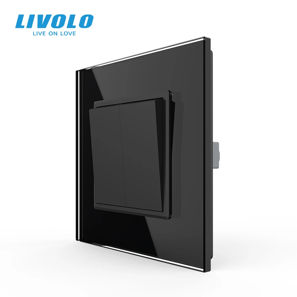 LIVOLO UK Standard Smart Light Switch Two-position Mechanical Push Button 10A ,Key Pad Electrical Outlet