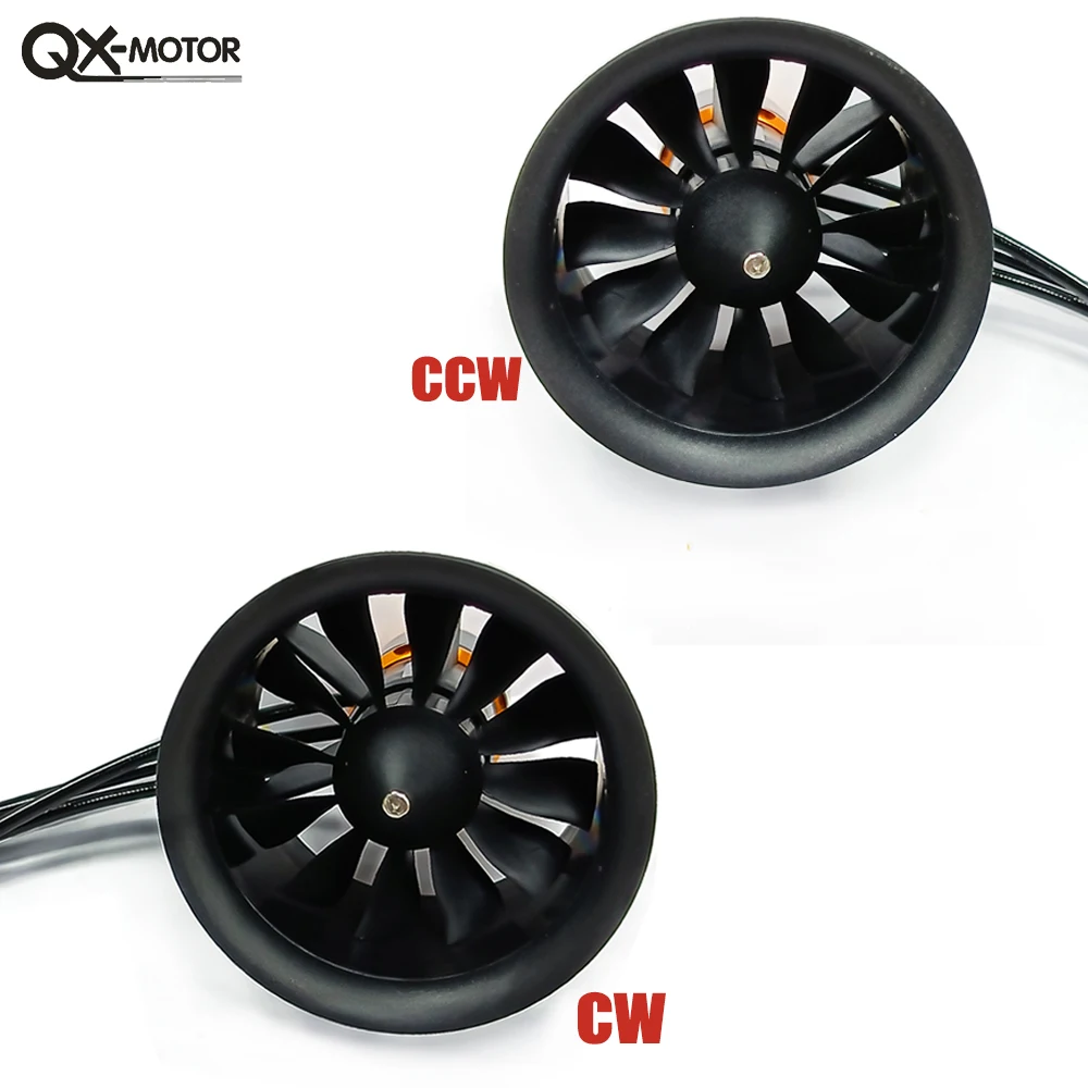 QX-MOTOR 12 blades Ducted fan 50mm EDF CW CCW with QF2611 3S 4S Brushless motor