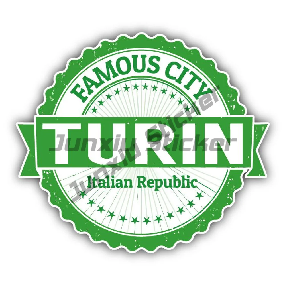 

Turin City Sticker Italy Travel Stamp Anti Scratch Exterior Car Accessories For Suv Bodywork Guitar Motorcycle Helmet Pickup Pvc