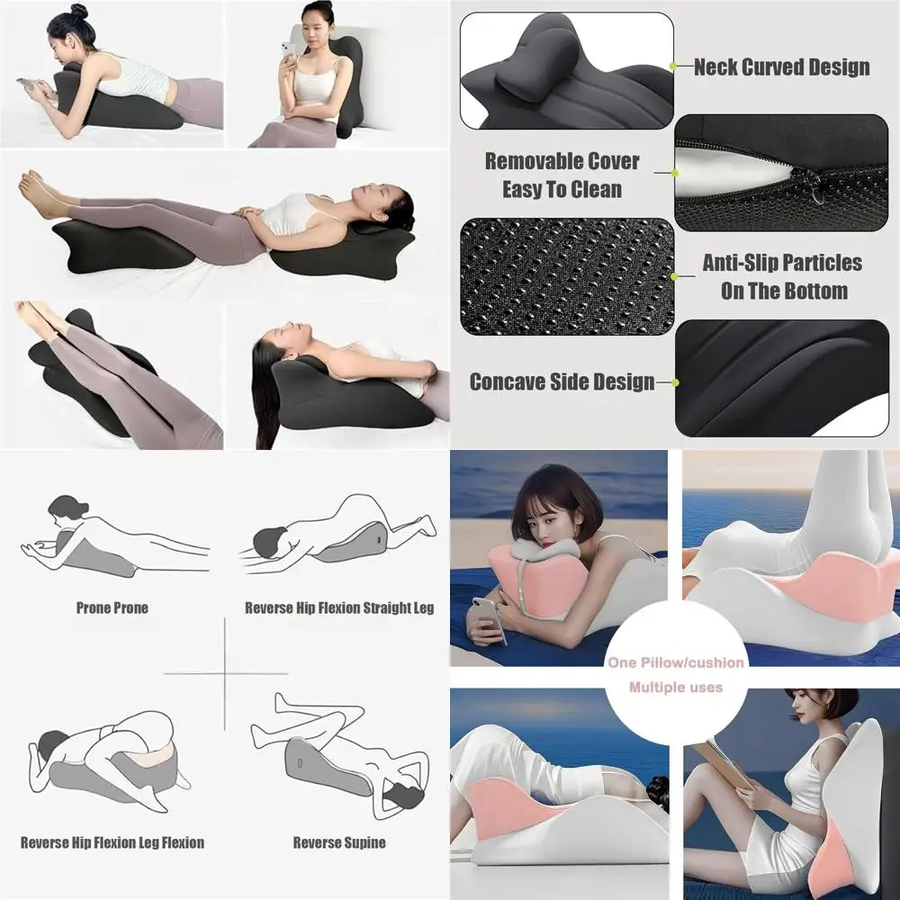 

Подушка из пены с эффектом памяти для комфортного сна, чтения и поддержки — эргономичный дизайн со съемным чехлом