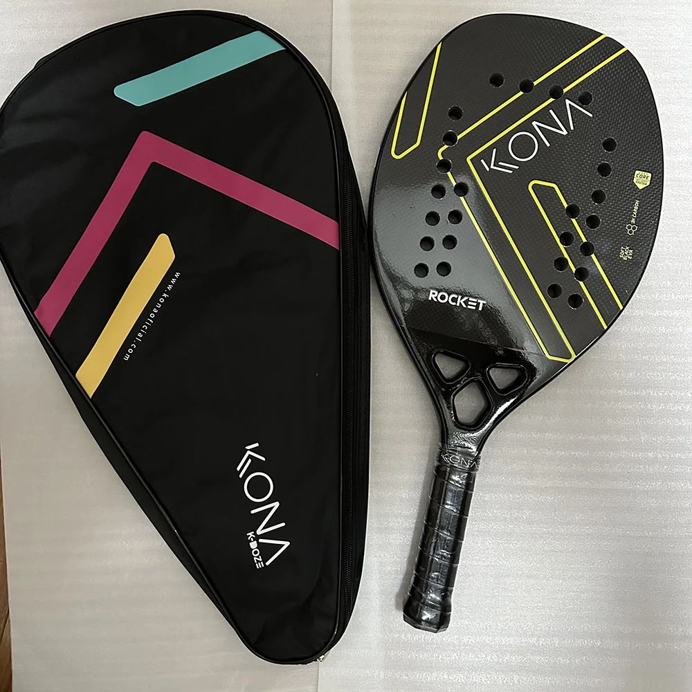 

Beach Tennis Racket 3K Full Carbon Fiber Rough Surface Interlayer EVA Foam Opening or Hole in A Utensil Outdoor Sports Racquet