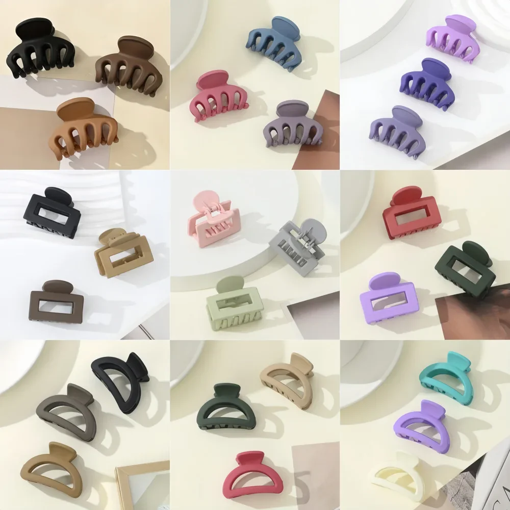 

3PCS/Set Multi-style New Fashion Small Frosted Geometry Clip Hairpin Barrettes for Women Girl Accessories Headwear Wholesale