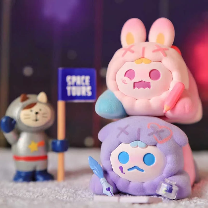 

Authentic Shinwoo Ghost Bear Love And Experiment Blind Box Searching For Unicorn Trendy ToysHandmade Car Ornament Dolls Cute