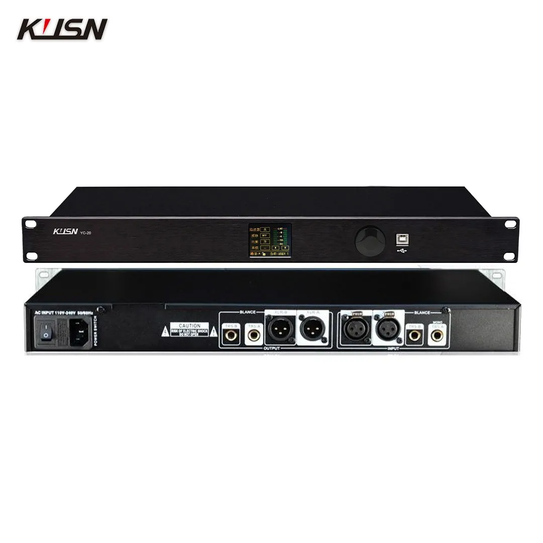 24-bit High-performance 2 Channel Automatic Feedback Suppressor Intelligent Digital Acoustic Microphone Feedback Suppressor