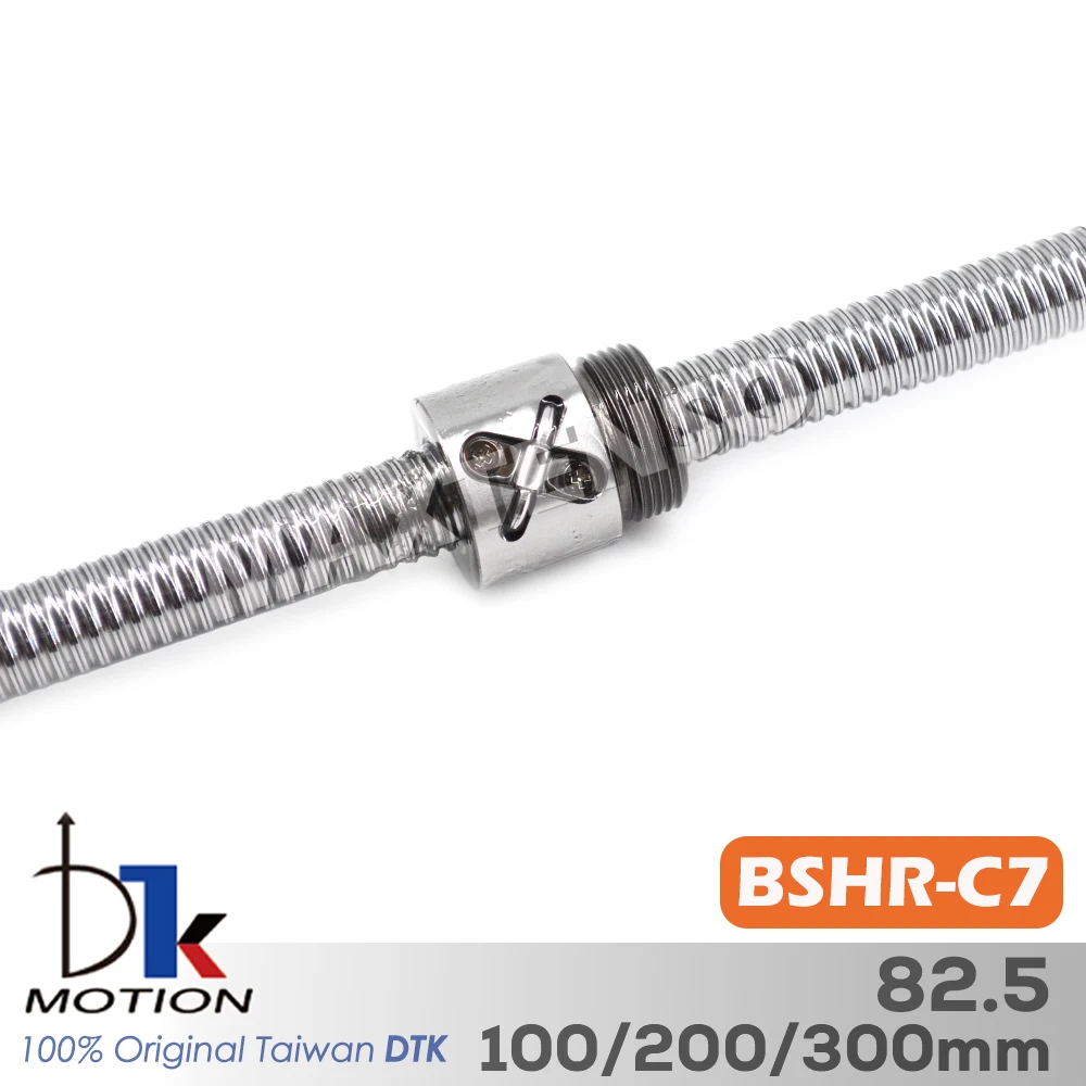 DTK Taiwan BSHR82.5 BSHR802.5 Rolled R8 Lead 2.5mm Ball Screw Thread Shaft High Precision NO Flange CNC Mini Ballnut 3D Printer