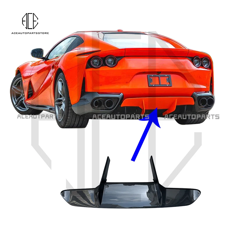 Top Quality OEM Style Dry Carbon Fiber For Ferrari 812 Rear Diffuser Lip