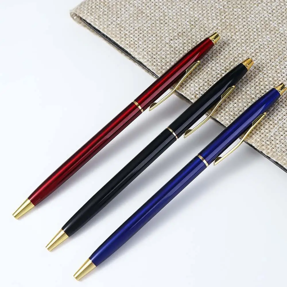 Ink Luxury Black Ink Business Writing Tools Stationery Golden Wist Wave Pattern Metal Pen Gel Pen Ballpoint Pen Sign Pen