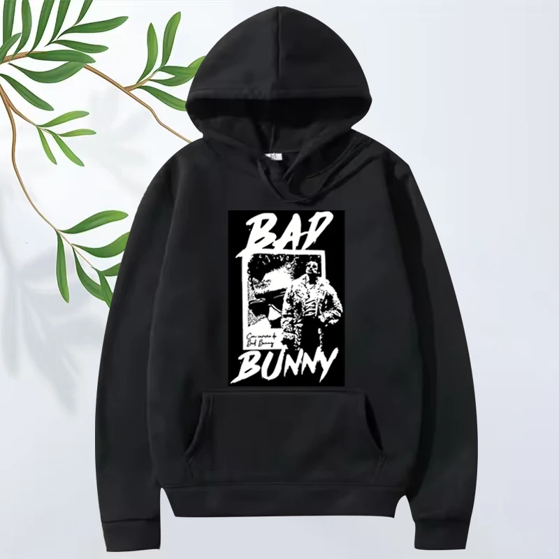 

Bad Bunny Essential graphic hoodie 2025 new men women fashion vintage Long sleeve Sweatshirt with print oversized hoodie unisex