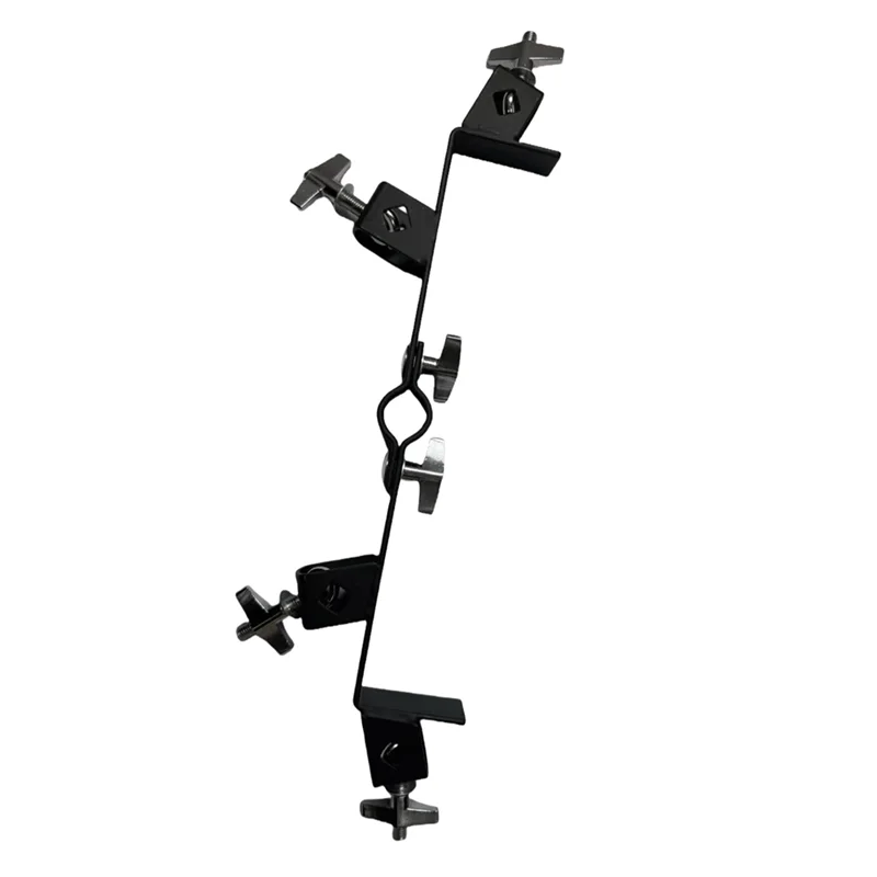 

A06F-Metal Drum Mounted Cowbell Holder Clamp Drum Cymbal Adjustable Holder Cymbal Expansion Holder For Drummer Drum