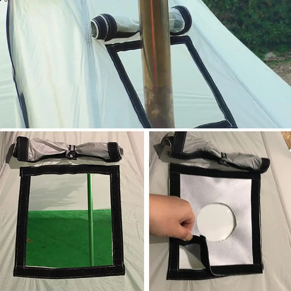 Conector estufa tipi camping – Tubo ventilación antiescaldaduras resistente al fuego
