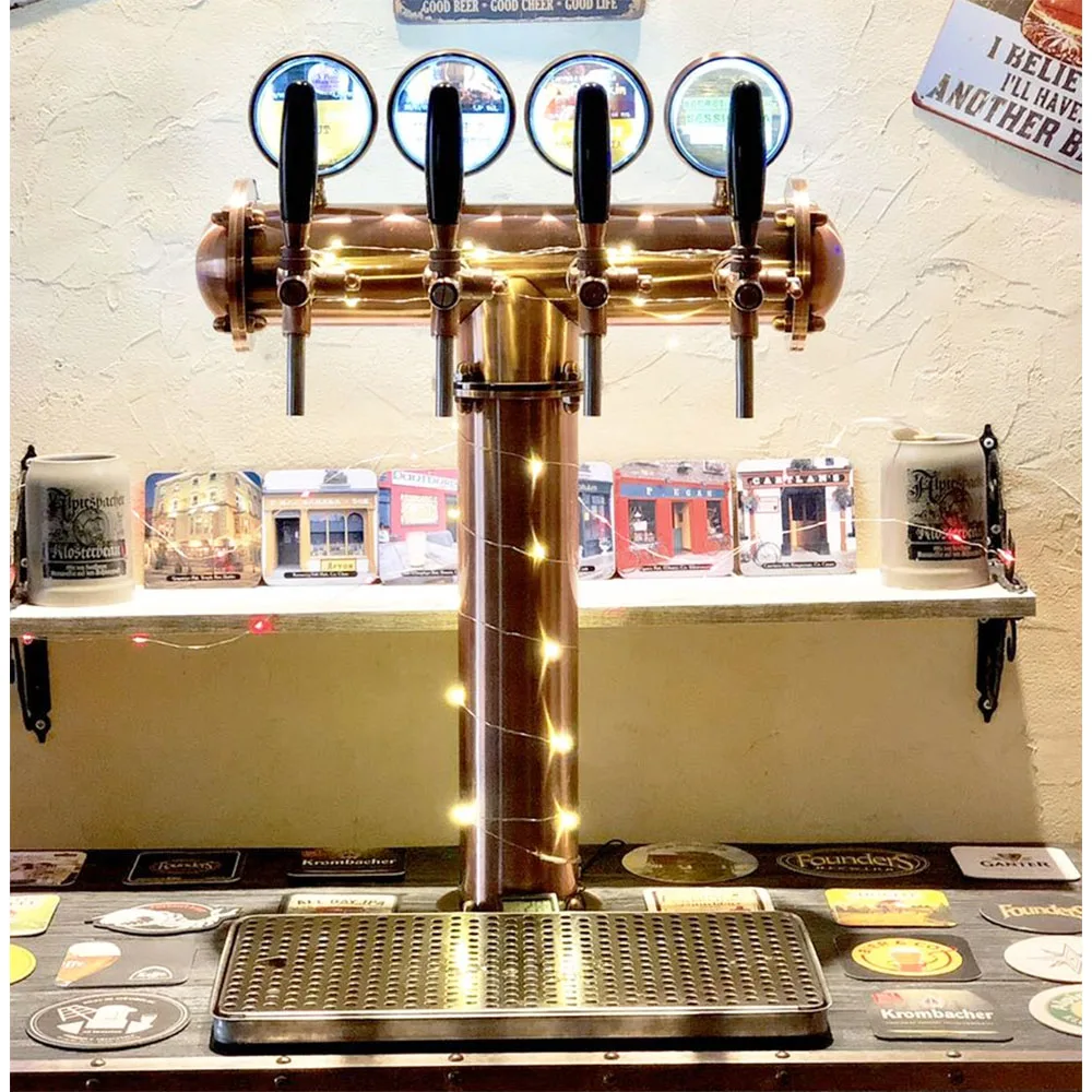 Draught Beer Machine Beer Machine Wine Column with Light Led with Faucet Craft Bar Restaurant High-End Beer Tower