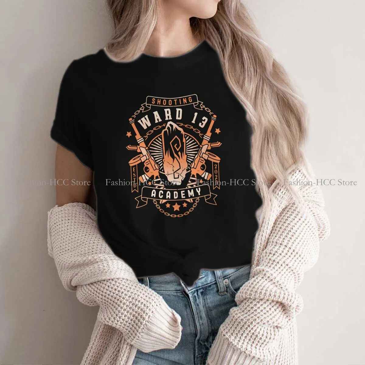 Remnant Polyester TShirt for Women Shooting Academy Basic Leisure Sweatshirts T Shirt