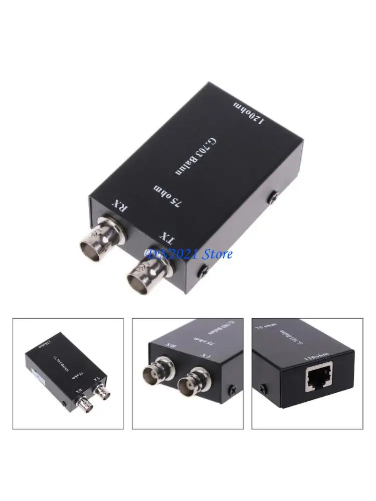 F3KE 2.048Mbps G703 Coaxial Balance Unbalance Converter, 75 ohm to 120 ohm impedance