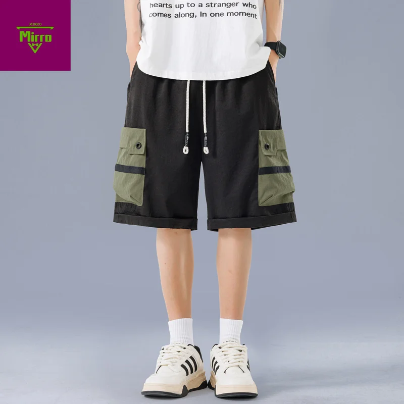 

【Mirrordust】Летняя американская военная форма больших размеров, модные повседневные шорты-карго для улицы, свободные дышащие шорты с пятью точками
