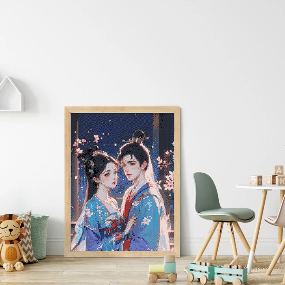 

Полная вышивка бисером с принтом 9CT, набор для вышивки крестом, домашний художественный декор 30x40 см