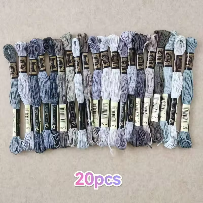100% Cotton High Quality Cross stitch Floss Embroidery thread  Cross Stitch Embroidery Hand Knitting Sewing Weaving 8m 447 color - Image 20