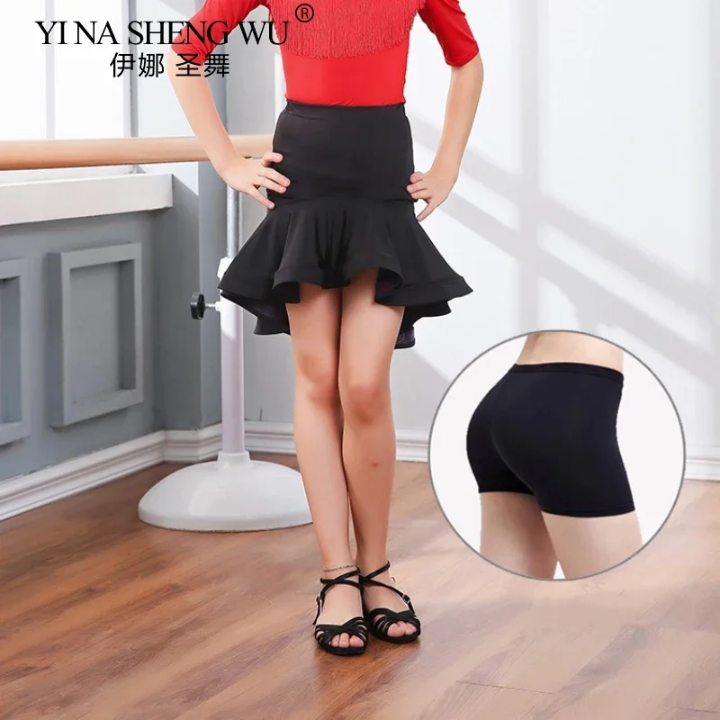 Women's Latin Skirt Dance Hall Tango Chacha Dance Competition Practice Clothing Children's Dance Performance Fishbone Skirt With